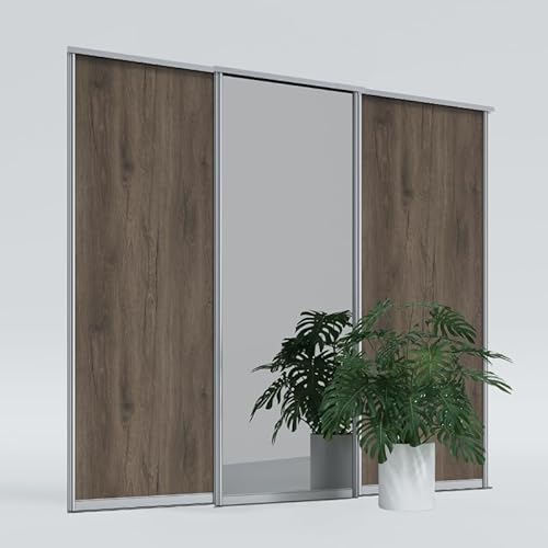KOLM Schiebetüren | 265x220 cm | Schokoladeneiche mit Spiegel | Sopot Silber Matt KOLM Schiebetüren | 265x220 cm | Schokoladeneiche mit Spiegel | Sopot Silber Matt von KOLM