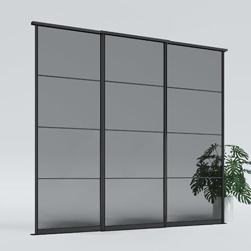 KOLM Schiebetüren | 265x260 cm | Antisol-Glas Graphit | Gdynia Schwarz Super-Mat KOLM Schiebetüren | 265x260 cm | Antisol-Glas Graphit | Gdynia Schwarz Super-Mat von KOLM