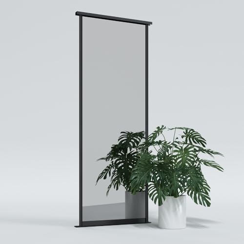 KOLM Schiebetüren | 265x75 cm | Spiegel | Gdynia Schwarz Super-Mat von KOLM