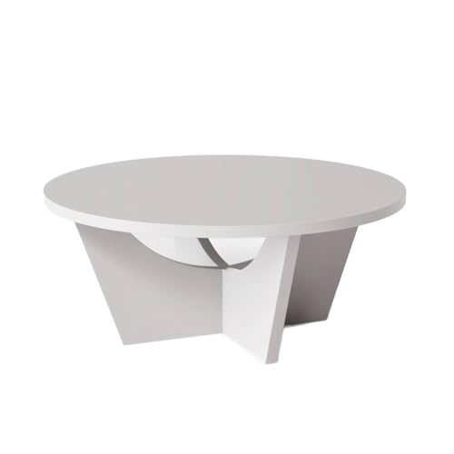 KOLM Tori Couchtisch - Runder Beistelltisch in Grau Compatible with Wohnzimmer | Ø 90 cm | FSC-Zertifiziert | Modernes Design von KOLM
