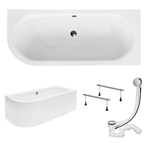 KOLMAN Badewanne AVITA Eckbadewanne 180x80 Rechts mit AcrylSchürze, Ablaufgarnitur und Füßen Komplettset 4in1 Premium Original Acryl Wanne Siphon KOLMAN Badewanne AVITA Eckbadewanne 180x80 Rechts mit AcrylSchürze, Ablaufgarnitur und Füßen Komplettset 4in1 Premium Original Acryl Wanne Siphon von KOLMAN