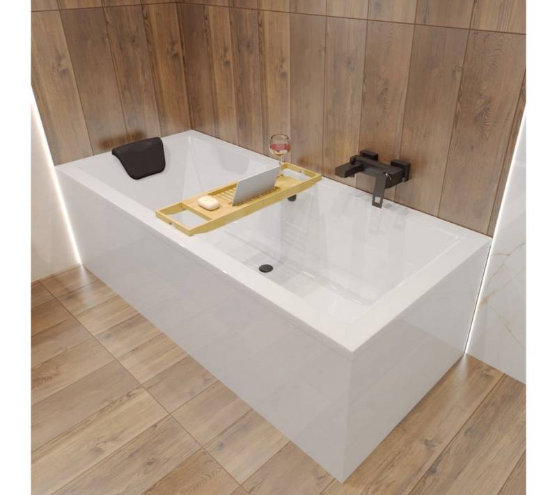 KOLMAN Badewanne Rechteck QUADRO 155x70 + Bambus Badewannenablage, Ablaufgarnitur & Füße GRATIS von KOLMAN