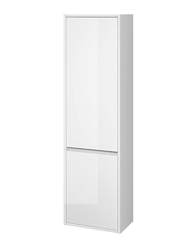 KOLMAN Badezimmer Hochhängeschrank Hochschrank CREA 140x40x25 mit 2-Türen, Weiß von KOLMAN