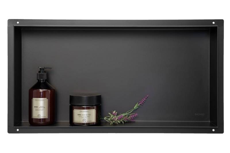 KOLMAN Badregal Duschregal Unterputz 30x60x10 cm Wandnische aus Edelstahl Schwarz von KOLMAN