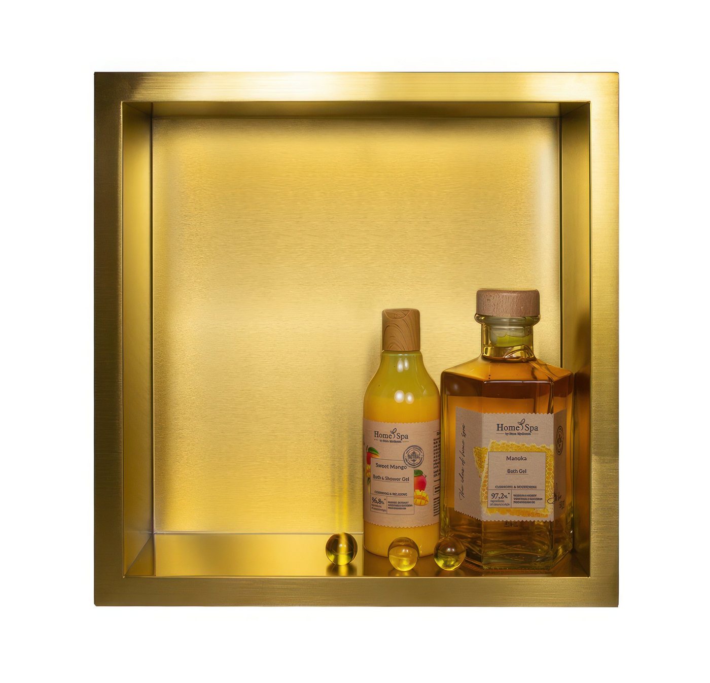 KOLMAN Badregal Duschregal Unterputz 30x30x7 cm Wandnische aus Edelstahl Gold KOLMAN Badregal Duschregal Unterputz 30x30x7 cm Wandnische aus Edelstahl Gold von KOLMAN