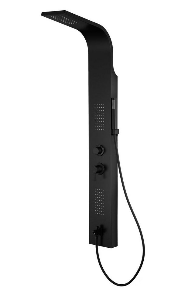 KOLMAN Duscharmatur ALTO Duschpaneel Edelstahl mit Kopfbrause und Auslauf in Schwarz in Schwarz KOLMAN Duscharmatur ALTO Duschpaneel Edelstahl mit Kopfbrause und Auslauf in Schwarz in Schwarz von KOLMAN