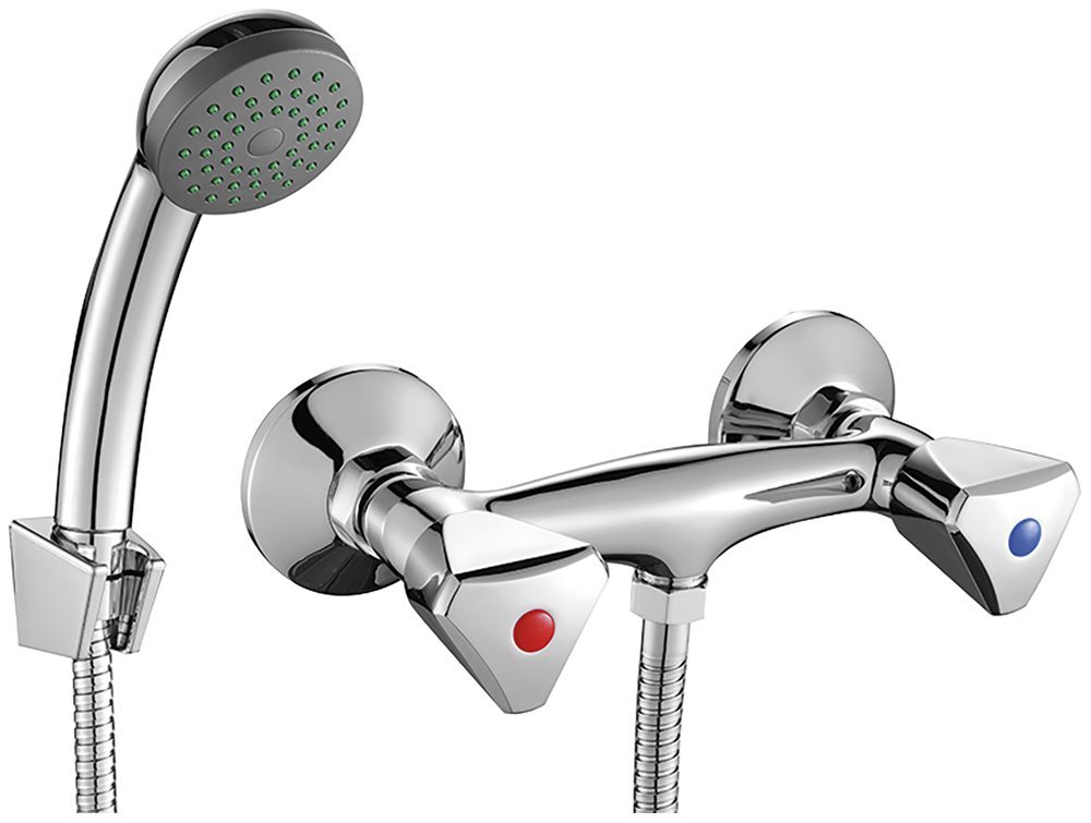 KOLMAN Duscharmatur Komplette Set Brausearmatur Wasserhahn NORM für Badezimmer in Chrom von KOLMAN