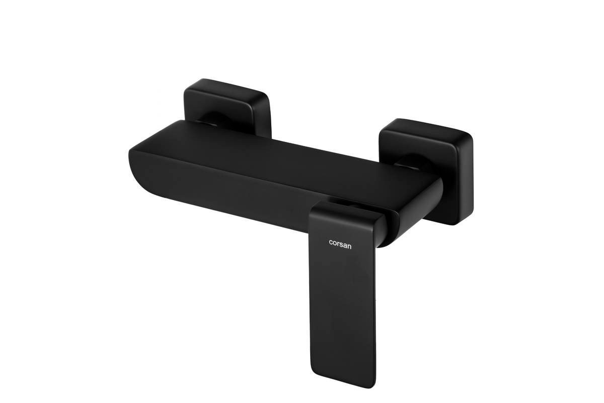 KOLMAN Duscharmatur TRINO Brausebatterie für Badezimmer Schwarz Brausearmatur Wasserhahn in Schwarz von KOLMAN