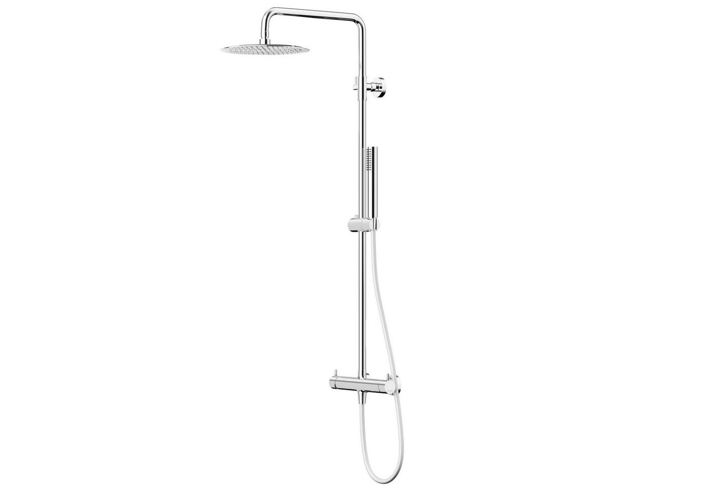 KOLMAN Duschsystem LUGO Brausegarnitur Regendusche in Chrom, Höhe 180 cm von KOLMAN