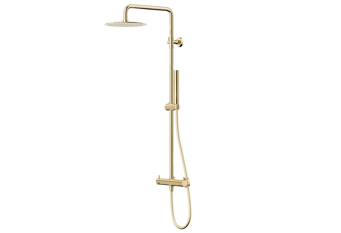 KOLMAN Duschsystem LUGO Brausegarnitur Regendusche in Gold, Höhe 180 cm, in Gold von KOLMAN