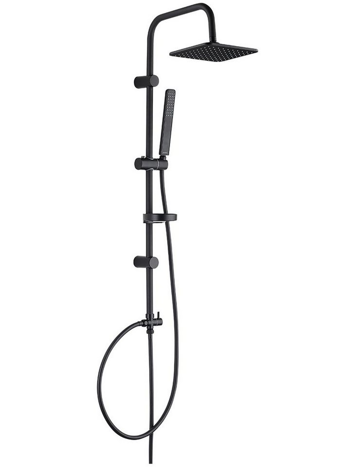 KOLMAN Duschsystem Regendusche set Handbrause ARES, Höhe 100 cm, in Schwarz von KOLMAN