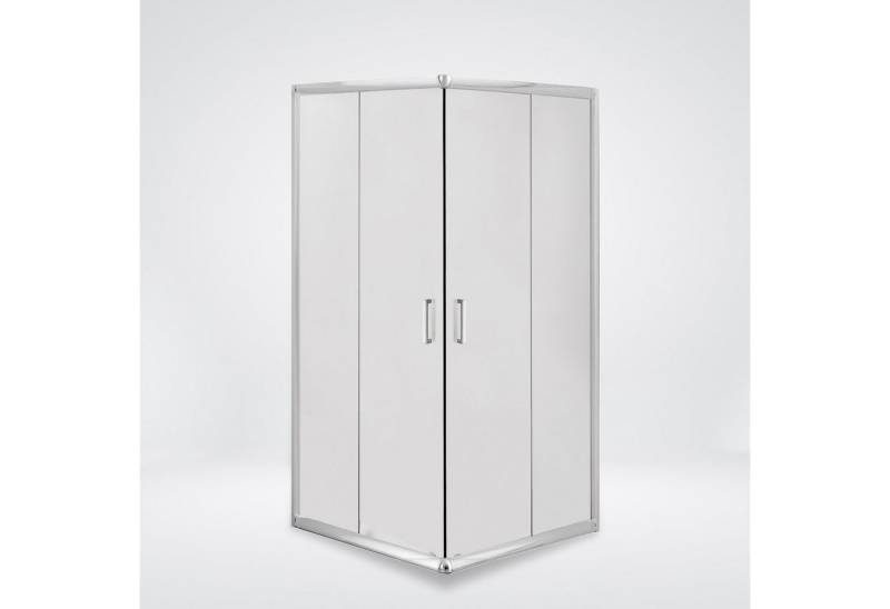 KOLMAN Eckdusche Funkia Viereck Duschkabine, BxT: 90x90 cm, Sicherheitsglas, 185 cm, Gefrorenes Glas von KOLMAN