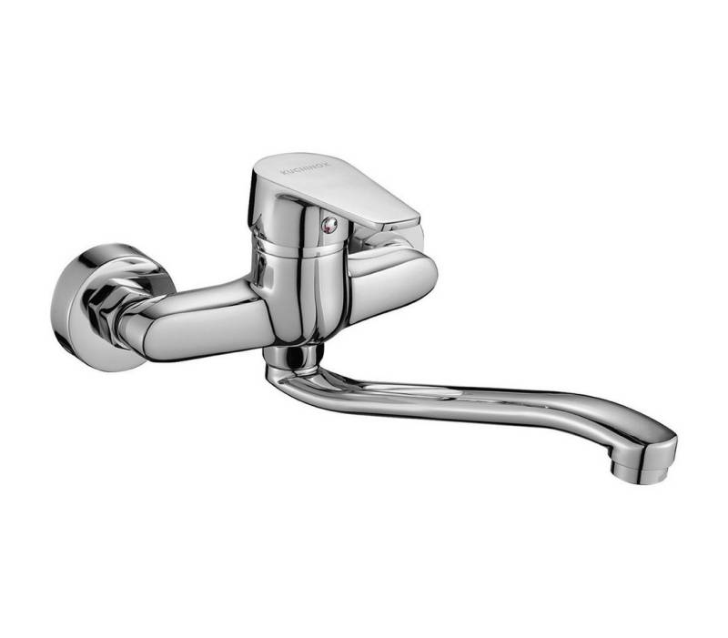 KOLMAN Küchenarmatur Wandmontage Wasserhahn LUGA Küchenmischer für Küche in Chrom von KOLMAN