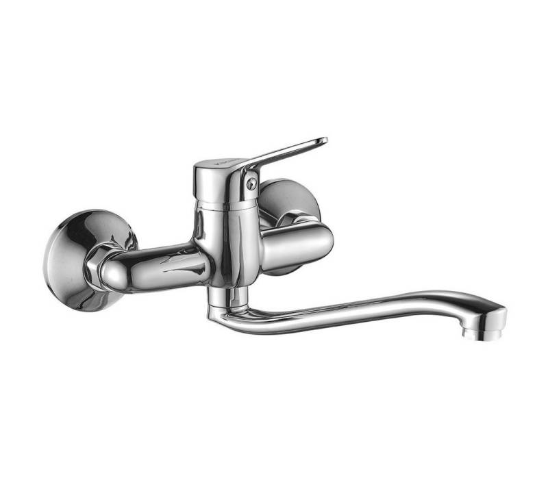 KOLMAN Küchenarmatur Wandmontage Wasserhahn TIBI Küchenmischer für Küche in Chrom von KOLMAN