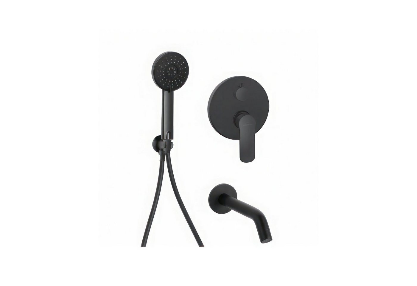 KOLMAN Unterputzarmatur SIROS Unterputz Brausebatterie, Handbrause und Wasserhahn Set in Schwarz KOLMAN Unterputzarmatur SIROS Unterputz Brausebatterie, Handbrause und Wasserhahn Set in Schwarz von KOLMAN