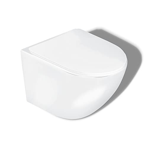 KOLMAN Wand-WC Delos Spülrandloses Weiß mit Slim Soft-close Absenkautomatik Deckel und Schallschutzmatte Komplettset KOLMAN Wand-WC Delos Spülrandloses Weiß mit Slim Soft-close Absenkautomatik Deckel und Schallschutzmatte Komplettset von KOLMAN