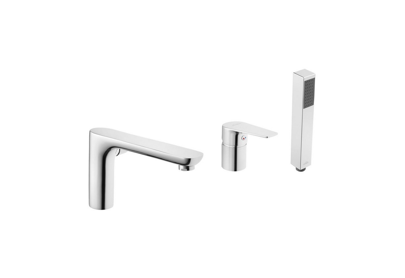 KOLMAN Wannenarmatur DOKOS Badewannenarmatur Set Handbrause und Mischbatterie in Silber KOLMAN Wannenarmatur DOKOS Badewannenarmatur Set Handbrause und Mischbatterie in Silber von KOLMAN