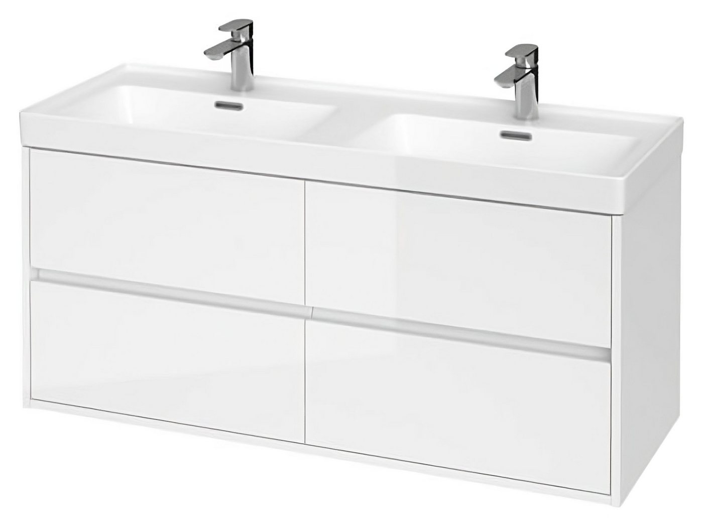 KOLMAN Waschbeckenunterschrank Badmöbel Set CREA 120 Badezimmerschrank mit Schubladen & Keramikwaschbecken von KOLMAN
