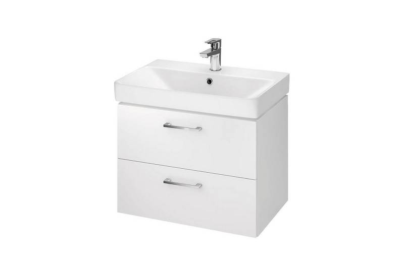 KOLMAN Waschbeckenunterschrank Badmöbel Set LARA MILLE SLIM 60 Badezimmerschrank mit Schubladen & Keramikwaschbecken von KOLMAN