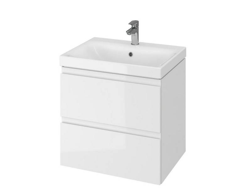 KOLMAN Waschbeckenunterschrank Badmöbel Set MODUO 60 Badezimmerschrank mit Schubladen & Keramikwaschbecken von KOLMAN