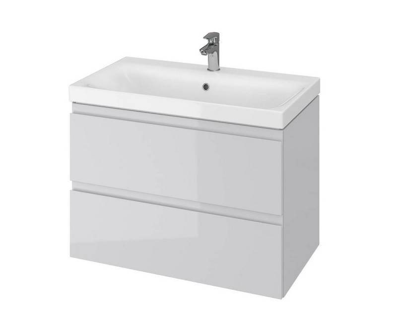 KOLMAN Waschbeckenunterschrank Badmöbel Set MODUO 80 Badezimmerschrank mit Schubladen & Keramikwaschbecken von KOLMAN