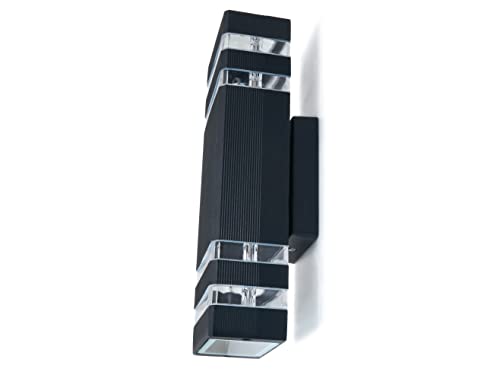 KOLORENO Inez Duo Fassadenlampe - Wandleuchte - GU10 LED Lampe - Schwarz - Dekorative Lampe - LED-Außenlampe - Geringer Energieverbrauch - Lange Lebensdauer - Attraktives Design KOLORENO Inez Duo Fassadenlampe - Wandleuchte - GU10 LED Lampe - Schwarz - Dekorative Lampe - LED-Außenlampe - Geringer Energieverbrauch - Lange Lebensdauer - Attraktives Design von KOLORENO