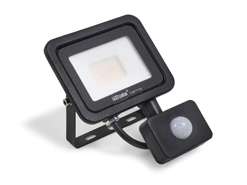 KOLORENO - LED Halogen - LED Halogenstrahler Drago - Langlebig und zuverlässig - Widerstandsfähig mit Bewegungsmelder - 20W - Schwarz - Neutralweiß (4000K) - 122x96x22mm von KOLORENO