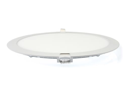 KOLORENO Leistungsstarke Beleuchtung Classic 24W - Rundes LED-Panel für Oberflächenmontage - Ladenlampe - Aufputz-LED-Panel - Kaltweiß (6000K) - Weiß - Φ295mm von KOLORENO