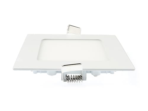 KOLORENO LED Leistungsstarke Beleuchtung Classic 6W - Quadratisches LED-Panel für Oberflächenmontage - Ladenlampe - Aufputz-LED-Panel - Kaltweiß (6000K) - Weiß - 120x120mm von KOLORENO