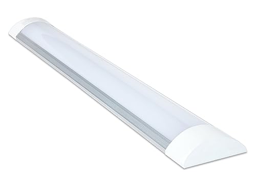 KOLORENO LED Leistungsstarke Beleuchtung Slim 18W - LED-Panel für Oberflächenmontage - Aufputz-LED-Panel - LED-Ladenlampe - Warmweiß (3000K) - Silber - 7.5x60x2.5cm von KOLORENO