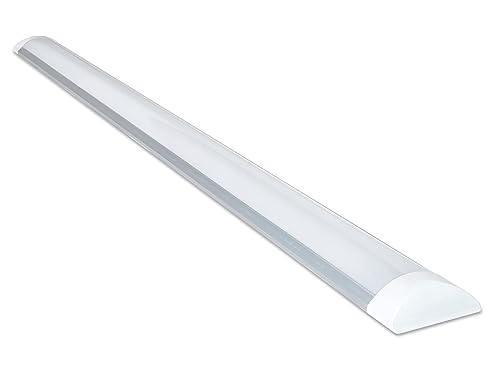 KOLORENO LED Leistungsstarke Beleuchtung Slim 36W - LED-Panel für Oberflächenmontage - Aufputz-LED-Panel - LED-Ladenlampe - Warmweiß (3000K) - Silber - 7.5x120x2.5cm von KOLORENO