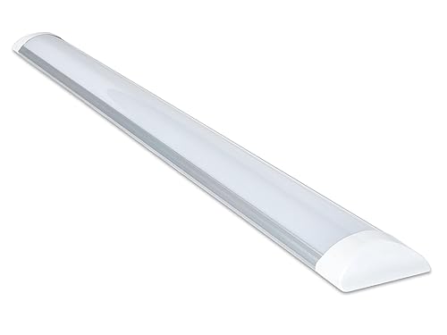 KOLORENO LED Leistungsstarke Beleuchtung Slim 36W - LED-Panel für Oberflächenmontage - Aufputz-LED-Panel - LED-Ladenlampe - Warmweiß (3000K) - Silber - 7.5x90x2.5cm von KOLORENO