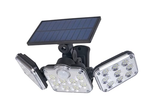 KOLORENO LED Solar Strahler 10W mit Fernsteuerung - LED Strahler Außen - Flutlicht Flutlichtstrahler - Kaltweiß (6000K) - Außenstrahler für Hinterhof - Schwarz - wymiary von KOLORENO