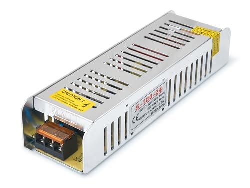 KOLORENO LED-Transformator Slim - LED Netzteil - Modulare Stromversorgungen für LED-Beleuchtung - Erweiterte Sicherheitsfunktionen - Eaglerise 24V 180W 7.5A IP20-40x58x200mm von KOLORENO