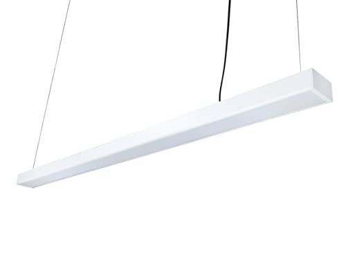 KOLORENO Linea Deckenleuchte Hängelampe für Decken - LED Deckenlampe 40W - LED Deckenleuchte - LED Lampe - Weiß - Hängeleuchte Neutralweiß (4500K) - 1200x70x40mm - Deckenlampe LED von KOLORENO