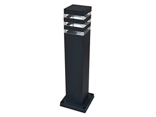 KOLORENO Malibu Gartenlampe 60 W - Standleuchte - E27 Lampe - Schwarz - Dekorative Lampe - LED-Außenlampe - Elegante Gartendekoration - Garten- und Straßenbeleuchtung - 50 cm von KOLORENO