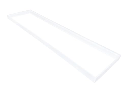 KOLORENO Rahmen für aus KUNSTSTOFF - Panel Rahmen - Anbaurahmen Aufputzrahmen Wandrahmen Rahmen - Einbaurahmen LED Panel - LED Panel Montagerahmen - 120x30cm, Weiß von KOLORENO