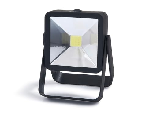 KOLORENO - Tragbarer LED-Flutlichtstrahler - Flutlicht 3W COB - Kaltweiß (6000K) - 4xAA Batterien - 240 Lumen - IP20 wasserdicht - Komfortabler 360° Griff - 126x80x35 mm von KOLORENO