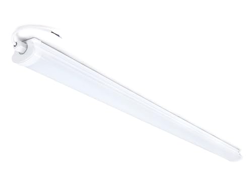 LED Aufputz Panel LEO PRO 50W 120cm - Schutzart IP65 - Wasserdichte LED Lampe mit Neutraler Lichtfarbe 4500K - Weißschirm - Für Feuchträume - 1210 x 68 x 48 [mm] von KOLORENO