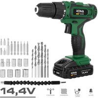 20V Koma Tools Bohrschrauber - 2,0Ah Akku - Ladegerät - 27 Zubehörteile von KOMA TOOLS