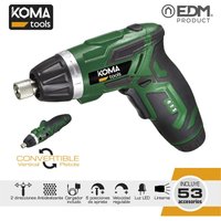 E3/08723 Atornillador A Bateria Reversible 3,6V Litio 1300Ma Con 53 Accesorios 17,5X14,8Cm Koma Tools von KOMA TOOLS