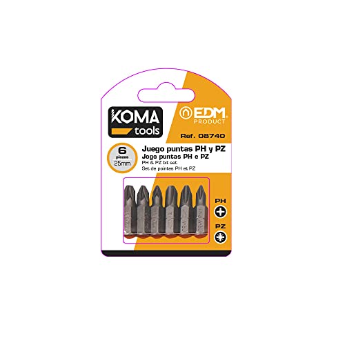 KOMA TOOLS 08740 Spitzen PH 1-2-3 Stück 1-2-3 X, 6 Einheiten Silber, 25 mm KOMA TOOLS 08740 Spitzen PH 1-2-3 Stück 1-2-3 X, 6 Einheiten Silber, 25 mm von KOMA TOOLS