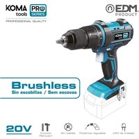 20v bürstenloser Bohrhammer/Schrauber (ohne Akku und Ladegerät) Bohrfutter ø13mm 22x25cm pro series Akku Koma Tools von KOMA TOOLS
