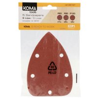 5 KOMA-Schleifpapiere - für Dreiecksschleifer 08707 - 08737 von KOMA TOOLS