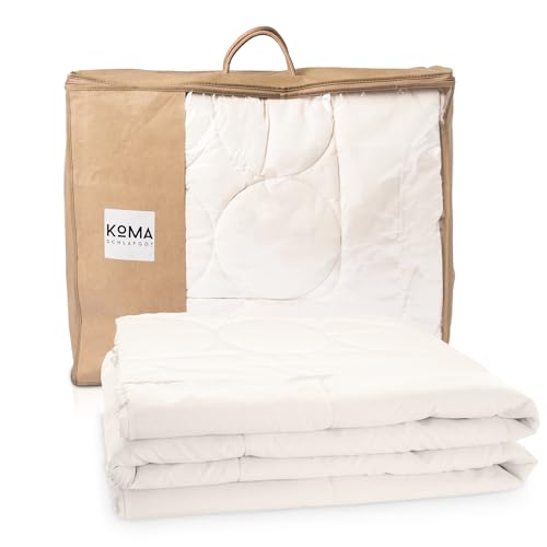 KOMA schlafgut Die Bettdecke 155x220cm (Winter), vegan, nachhaltig, Bio Premium Qualität Made in Germany aus Kapokfasern, Allergiker geeignet, atmungsaktiv von KOMA schlafgut