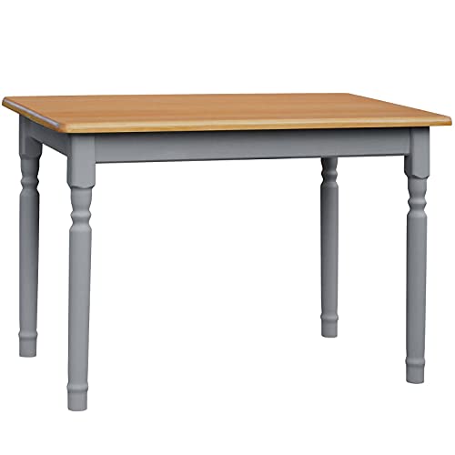 Grau Esstisch Küchentisch Tisch MASSIV Kiefer Holz Landhausstil - NEU (50 x 80 cm) von KOMA
