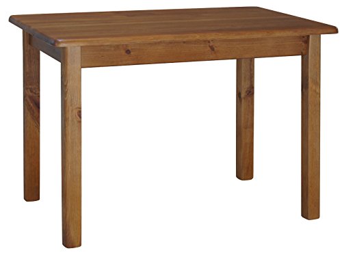 k koma Massiver Kiefernholztisch im Eichenholz-Look – klassisches Design in der Farbe Eiche, 120 x 70 cm von k koma