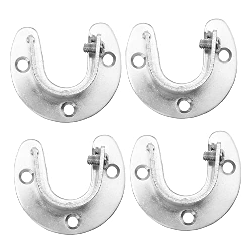 1 Set offener Flanschsitz Flansch Ende unterstützt Deckel Halter Schrank Flansch Ende Schrankstange Halterung Ständer Edelstahl Gardinenstange Kleiderschrank von KOMBIUDA