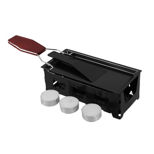 KOMBIUDA 1 Satz Käsepfanne kochen kleiner Grillteller Griddle Bratplatte Käseschmelzpfanne Küchenwaren Holz Schwarz von KOMBIUDA