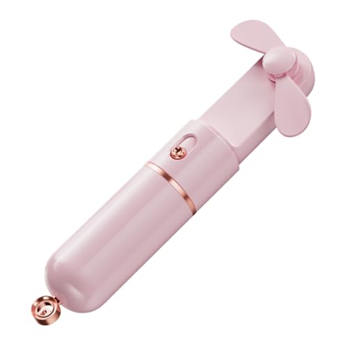 KOMBIUDA 1 Satz tragbarer gehaltenen Handventilator wiederaufladbar USB Schreibtisch Tragbarer Lüfter Tragbarer Handventilator Damen-Handventilator Mini -Hand -Fan Abs Rosa von KOMBIUDA